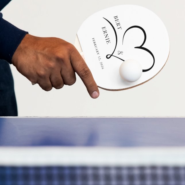 Personalized Ping Pong Paddle Wedding Custom Text  Tischtennis Schläger (InSitu)