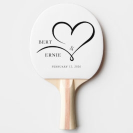 Personalized Ping Pong Paddle Wedding Custom Text  Tischtennis Schläger