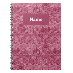 Personalized pink bubble wrap pattern notizblock