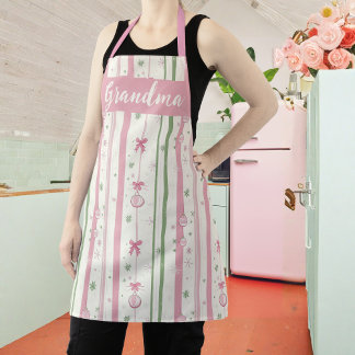 Personalized Pink Coquette Grandma Schürze