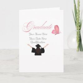 Personalized Pink Graduate Gift, Custom Name  Karte