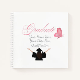 Personalized Pink Graduate Gift, Custom Name  Notizbuch