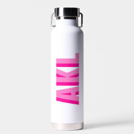 Personalized Pink Shadow Monogram Initials Trinkflasche