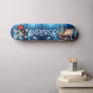 Personalized  Pirate Treasure Skateboard