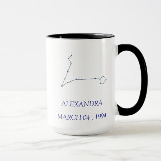 Personalized Pisces Constellation Mug - Custom Sta Tasse