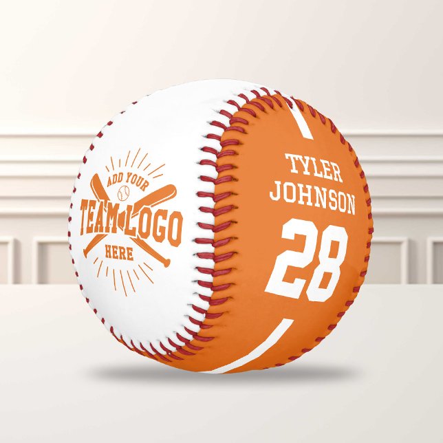Personalized Player Team Logo Orange Baseball (Von Creator hochgeladen)
