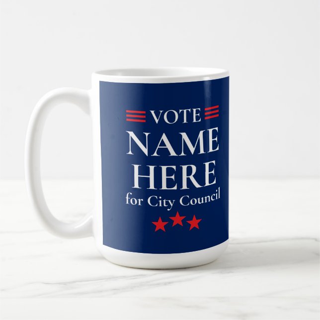 Personalized Political Election Campaign Candidate Kaffeetasse (Links)