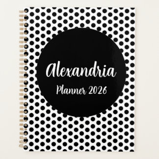 Personalized Polka Dot Planner Planer