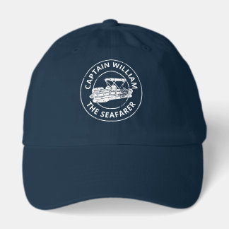 Personalized Pontoon Boat Owners Distressed Style Truckerkappe