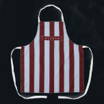 Personalized Preppy Brown Blue Cabana Stripe Schürze<br><div class="desc">Certain designs are always in style. Every year, the casual beauty of classic cabana stripes feels new. For those who appreciate straightforward, self-assured design with a hint of preppy elegance, this customized brown and blue cabana stripe collection was made. The pattern's gentle contrast between brown and blue makes it cozy,...</div>