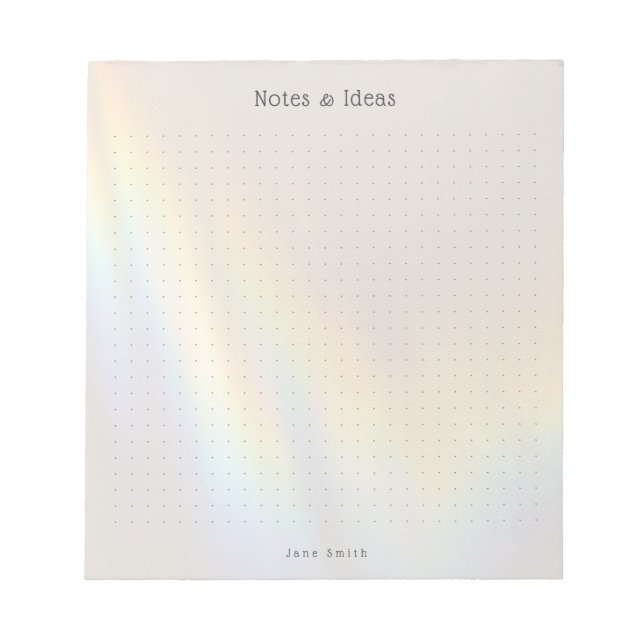 Personalized prism rainbow aesthetic dot Grid Notizblock (Vorderseite)