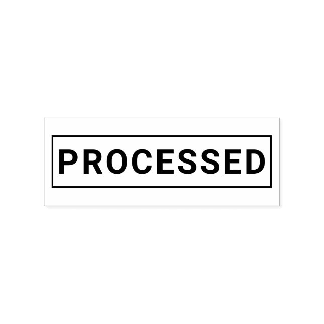 Personalized PROCESSED Label Wood Art Gummistempel (Stempel)