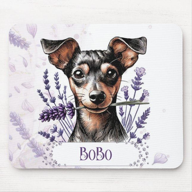 Personalized Pup – Min Pin Mousepad (Vorne)