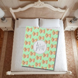 Personalized Puppy Baby Blanket  Fleecedecke