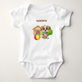 Personalized Puppy Baby Bodysuit Strampler