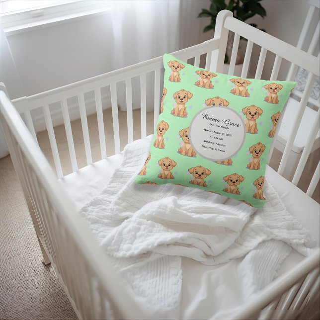 Personalized Puppy Birth Pillow Kissen (Von Creator hochgeladen)