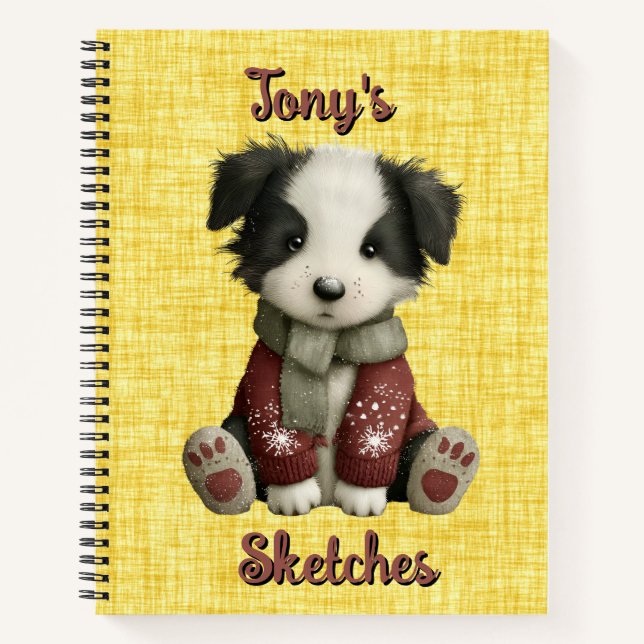 Personalized Puppy  Notizbuch (Vorderseite)