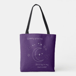 Personalized Purple Celestial Line Art Tote Bag Tasche