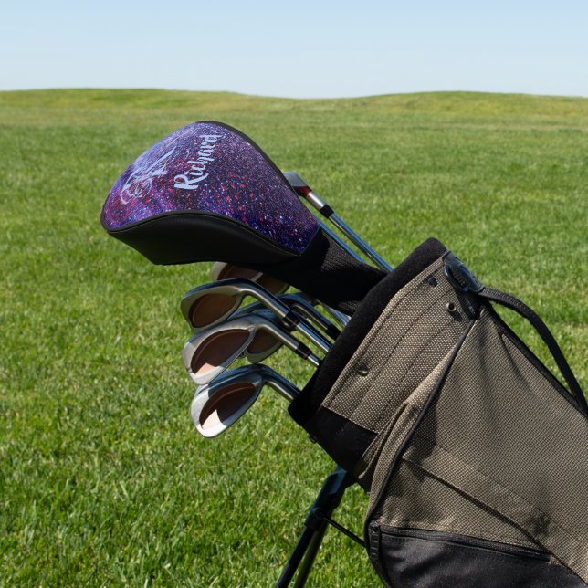 Personalized Purple Glitter  Golf Headcover (In SItu)