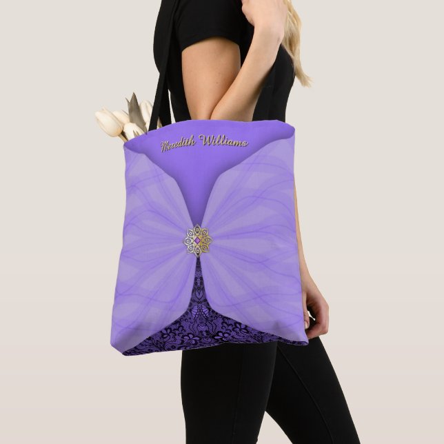 Personalized Purple Jewel Textile Illusion Tasche (Von Nahem)