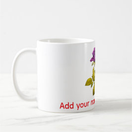 Personalized Purple Rose Mug | Add Your Name, Text Kaffeetasse