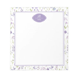 Personalized Purple Wildflower Floral Notizblock