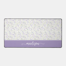 Personalized Purple Wildflower Monogram Schreibtischunterlage