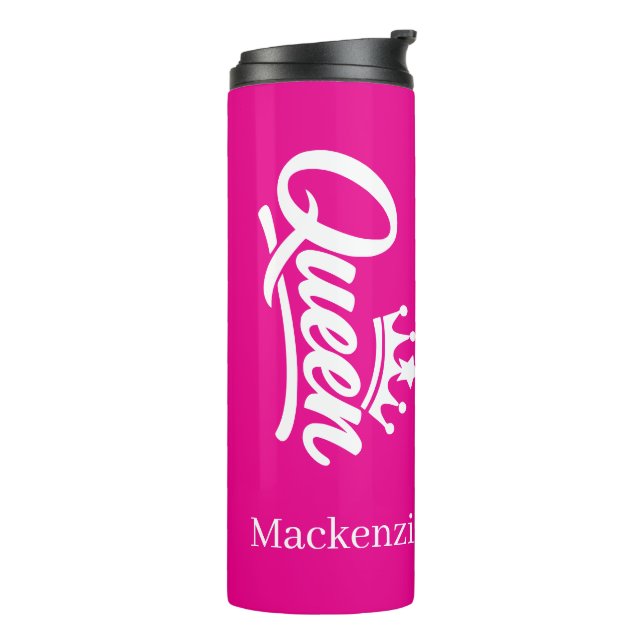 Personalized Queen With Crown Thermosbecher (Nach links gedreht)