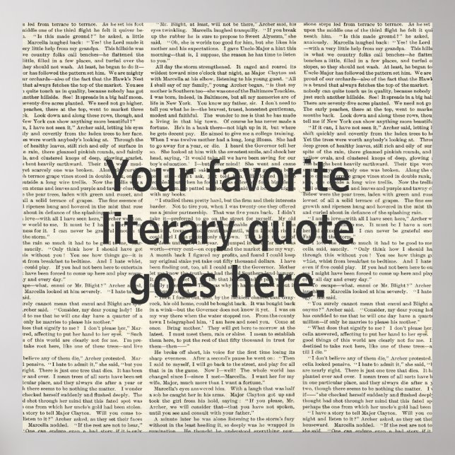 Personalized Quote, literary Poster, custom Poster (Vorne)