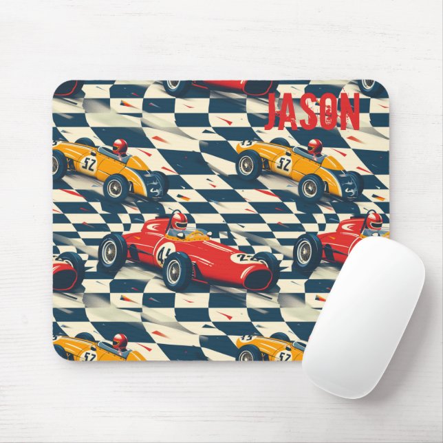 Personalized Race Car Mouse Pad Mousepad  (Mit Mouse)