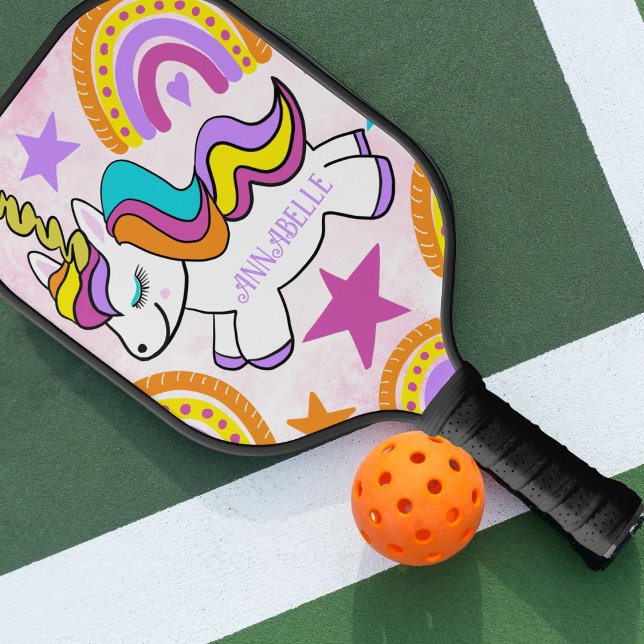 Personalized Rainbows Unicorn Pickleball Schläger (Von Creator hochgeladen)