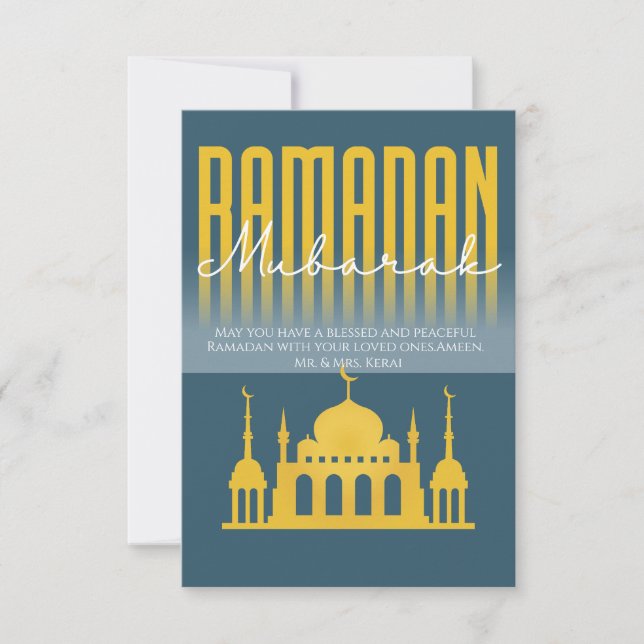 Personalized Ramadan Mubarak greeting card Dankeskarte (Vorderseite)