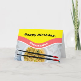 Personalized Ramen Noodles Packet Funny Birthday Karte