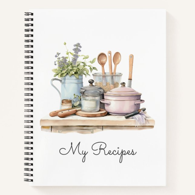Personalized Recipes 3 Ring Binder Notizbuch (Vorderseite)