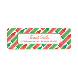 Personalized Red and Green Crayon Holiday