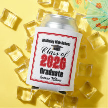 Personalized Red Class of 2026 Graduation Party