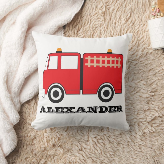 Personalized Red Fire Truck Kissen (Decke)