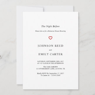 Personalized Rehearsal dinner Einladung