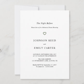 Personalized Rehearsal dinner Einladung