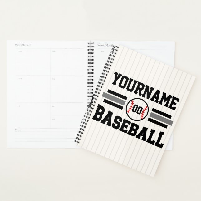 Personalized Retro Baseball Player NAME Team Planer (Anzeige)