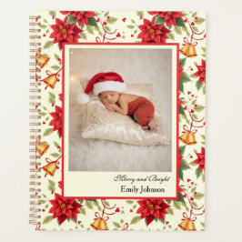 Personalized Retro Christmas Floral Stationery 