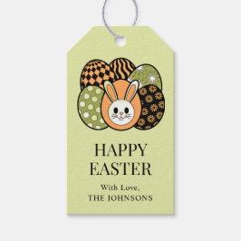 Personalized Retro Easter Bunny Gift Tag Geschenkanhänger
