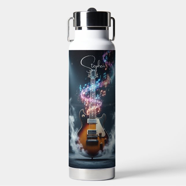 Personalized Rock n Roll - Featured Shred guitar Trinkflasche (Vorderseite)