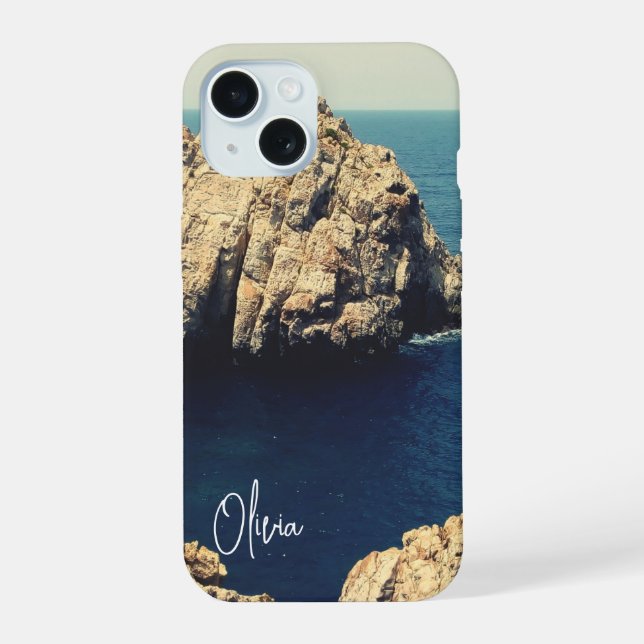 personalized rocky shore line beach side - typo (Verso)