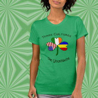 Personalized Romania Ireland USA Shamrock Women’s T-Shirt
