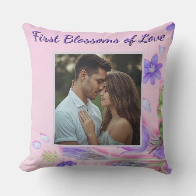 Personalized Romantic Pillow – Custom Couple Photo Kissen (Vorderseite)