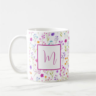 Personalized Romantic Spring Girly Flowers  Kaffeetasse