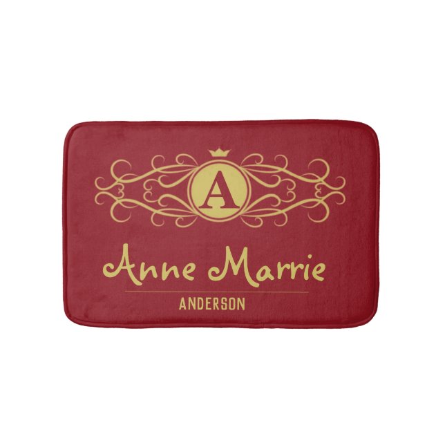 Personalized Rose Dial Women’s Elegant Custom Time Badematte (Vorderseite)