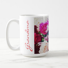 Personalized Rose Mosaic Coffee/ Tea Mug Kaffeetasse