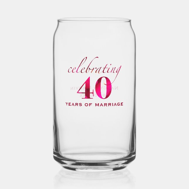 Personalized Ruby 40th Anniversary Keepsake Gift (Recto)